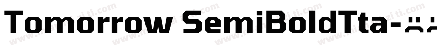Tomorrow SemiBoldTta字体转换